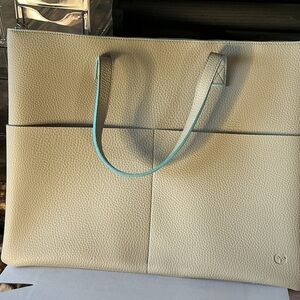 Ramverk Gray Laptop Tote Bag Blue Interior Minimalist Work Bag